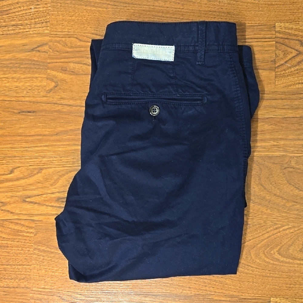 J. LINDEBERG Men's Navy FLAT FRONT CHINO Pants 31/32